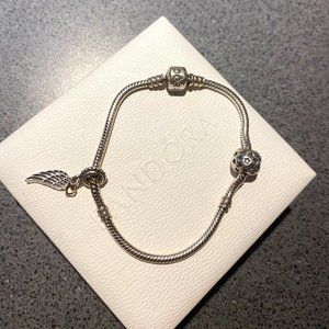Pandora bracelet with 2 charms